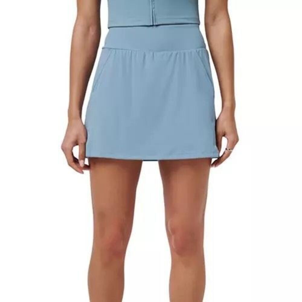 Travis Mathew Game Set Match High Rise Move Knit Skort Smoke Blue 2XL
